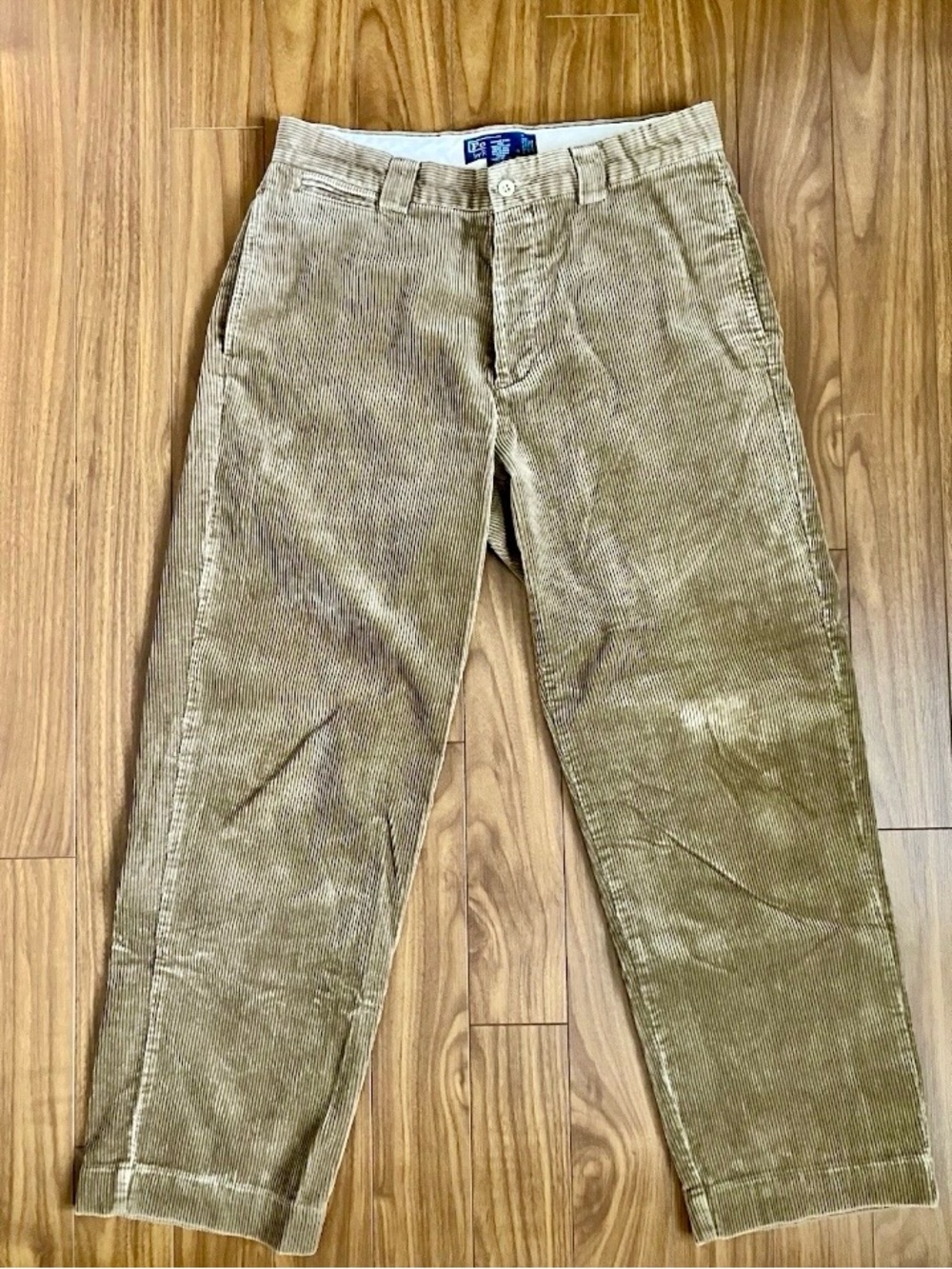 Men's Vintage Polo Ralph Lauren Tan Corduroy Pants 33x29